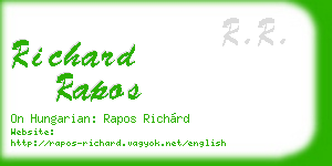 richard rapos business card